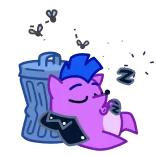 😴 Z pony, sleep, trash, cartoon, character whatsapp sticker