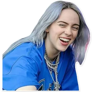 😆 Billie Eilish Билли Айлиш, певица, музыкант, знаменитость, поп-звезда telegram sticker
