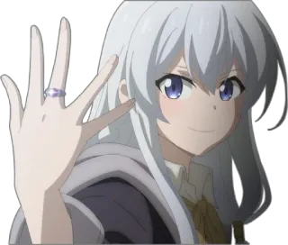 🖐 Anime, Mädchen, Geste, Stinkefinger, Cartoon, Figur telegram sticker