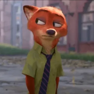 😒 Nick Wilde Zootopia raposa, desenho animado, personagem, disney, zootopia telegram sticker
