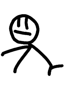 😐 막대기 인간, 그림, 간단한, 만화 telegram sticker