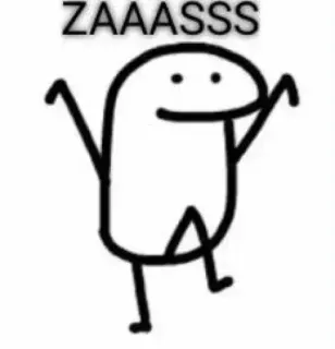 😂 ZAAAASSS dance, stick figure, meme telegram sticker