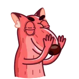 😬 volpe, animale, cartone animato, divertente, carino, personaggio, illustrazione telegram sticker