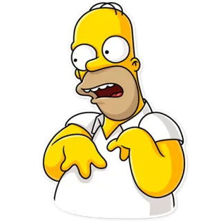 😒 Homer Simpson The Simpsons Homer Simpson, Les Simpson, dessin animé, personnage, jaune, animé, drôle telegram sticker