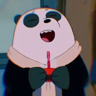 🐼 Panda We Bare Bears Panda, We Bare Bears, Cartoon, Tier, Animiert telegram sticker