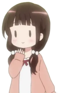 😑 Anime, Manga, Słodkie, Dziewczyna, Kreskówka telegram sticker