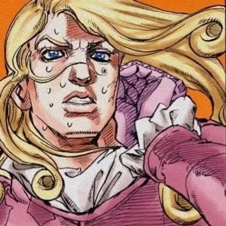 🌟 Funny Valentine JoJo's Bizarre Adventure animé, manga, Funny Valentine, JoJo's Bizarre Adventure, personnage, blond, sueur telegram sticker