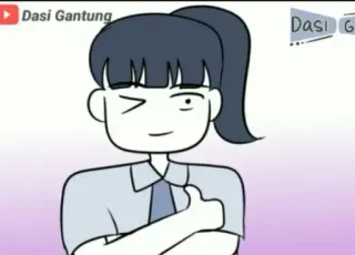 😊 Dasi Gantung Аниме, Девушка, Подмигивание whatsapp sticker