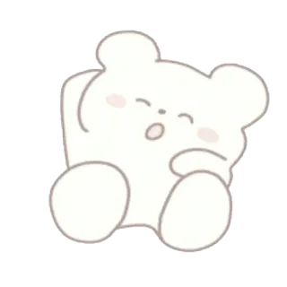 🍦 fofo, kawaii, urso, animal, adesivo, desenho animado telegram sticker