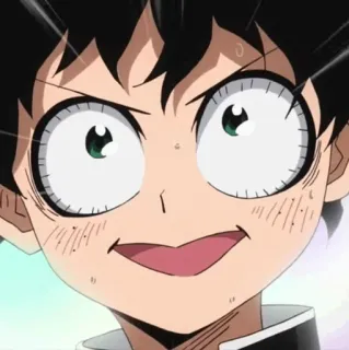 🥦 Izuku Midoriya My Hero Academia 애니메이션, 나의 히어로 아카데미아, 미도리야 이즈쿠, 데쿠 telegram sticker