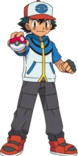💙 Ash Ketchum Pokemon Pokémon, Ash Ketchum, Trainer, Anime, Cartoon whatsapp sticker