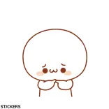 🥺 lucu, sedih, kawaii, memohon, gumpalan putih whatsapp sticker