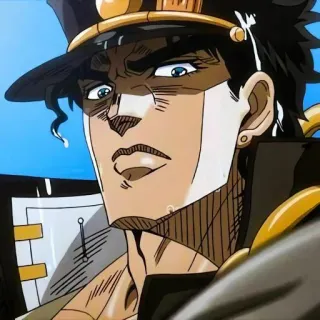 💜 Jotaro Kujo JoJo's Bizarre Adventure アニメ, 漫画, 空条承太郎, ジョジョの奇妙な冒険, キャラクター telegram sticker