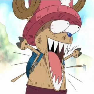 😱 Tony Tony Chopper One Piece Anime, One Piece, Chopper, Cartoon, Manga, Lustig telegram sticker