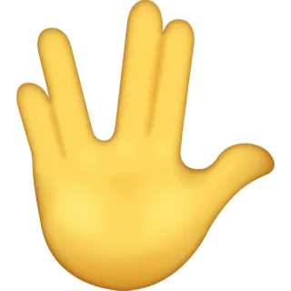 🖖 Vulcan salute, Star Trek, hand gesture, live long and prosper, peace, science fiction, emoji telegram sticker
