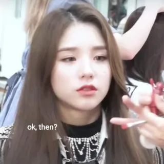🤨 ok, then? 反应, 表情包, 好吧, 女孩 whatsapp sticker