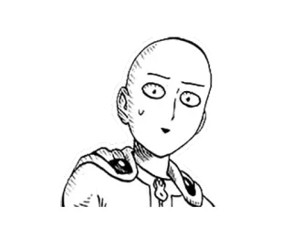 😨 Saitama One-Punch Man anime, manga, Saitama, One-Punch Man, character telegram sticker