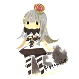 👑 Prussia Prussia, chibi, cartoon, Germany telegram sticker