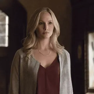 🗝 Caroline Forbes The Vampire Diaries woman, portrait, tv show, blonde, vampire, the vampire diaries, caroline forbes telegram sticker