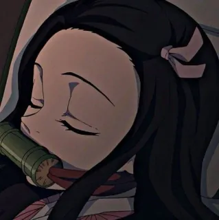 🌿 Nezuko Kamado Demon Slayer Anime, Demon Slayer, Nezuko, Süß, Schlafend, Manga whatsapp sticker
