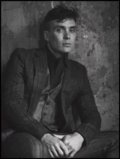 ◾ Thomas Shelby Peaky Blinders actor, serie de TV, drama, hombre, traje, Cillian Murphy telegram sticker