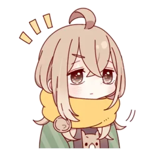🤔 อนิเมะ, จิบิ, น่ารัก, คาวาอิ, มังงะ, การ์ตูน, เด็กผู้หญิง telegram sticker