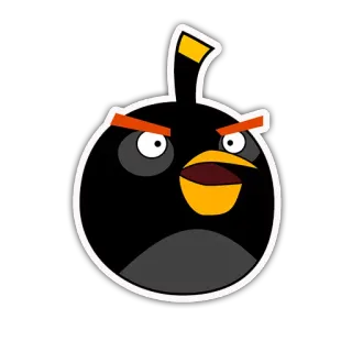💣 Bomb Bird Angry Birds Angry Birds, Bomb Bird, video game, cartoon whatsapp sticker
