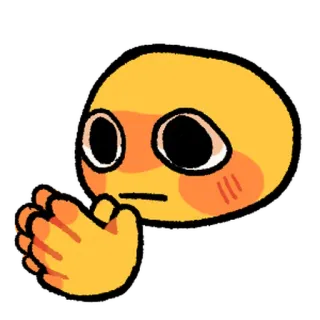 🙏 Emoji, Nervoso, Desajeitado, Rosto, Desenho animado telegram sticker