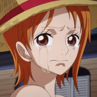😭 Nami One Piece 动漫, 哭泣, 伤心, 海贼王, 娜美 telegram sticker