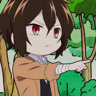 🥐 Anime, Chibi, Zeigen, Charakter whatsapp sticker