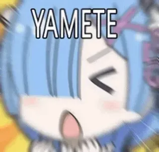 💖 Rem YAMETE Аниме, Чиби, Рэм, Ямате, Re Zero telegram sticker