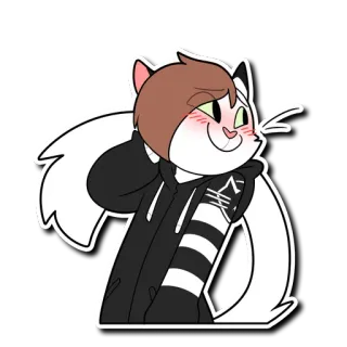 😳 Katze, Fell, Anthropomorph, Figur, Aufkleber whatsapp sticker
