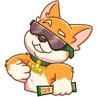 😎 dog, sunglasses, sticker, cartoon, cool, animal telegram sticker