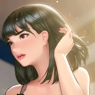 😤 femme, art, illustration, portrait, belle telegram sticker