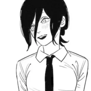 😀 Reze Chainsaw Man anime, manga, chainsaw man, reze, bomb girl, devil, fiend telegram sticker