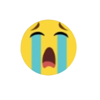 😭 Эмодзи, Грустный, Плачущий, Эмоция, Слезы telegram sticker