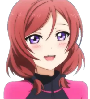 😊 Maki Nishikino Love Live! anime, character, cute, girl, manga, love live telegram sticker
