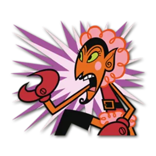 👹 Him The Powerpuff Girls villain, demon, cartoon, evil, angry telegram sticker