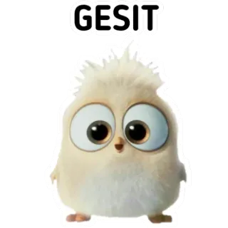 🙃 GESIT pájaro, lindo, animado, pollito, dibujos animados telegram sticker
