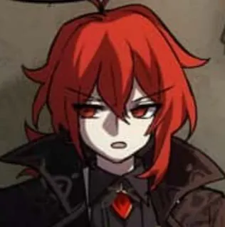 🌟 Diluc Genshin Impact Anime, rambut merah, video game, Genshin Impact, karakter whatsapp sticker