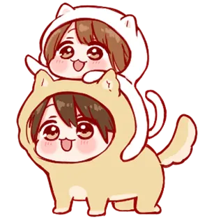💞 アニメ, かわいい, 可愛い, ちび, 動物 whatsapp sticker