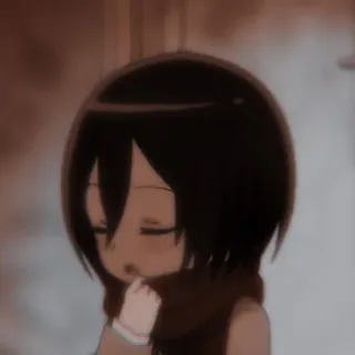 🀄 Mikasa Ackerman Attack on Titan Mikasa, Ackerman, L'Attaque des Titans, Anime, Mignon, Chibi, Dessin animé telegram sticker