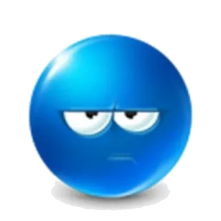😠 azul, emoji, humor, expressão, irritado whatsapp sticker