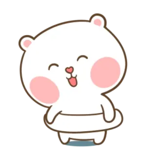 😁 mono, oso, dibujos animados, sticker, kawaii, animal, ilustración telegram sticker