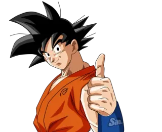 👍 Goku Dragon Ball 动漫, 七龙珠, 悟空, 赞 telegram sticker