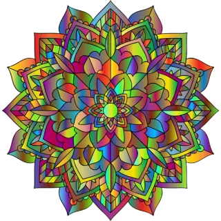 🎨 マンダラ, 幾何学的, パターン, カラフル, 装飾的, デザイン, アート telegram sticker