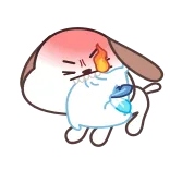 🤬 dog, angry, pillow, cartoon, animal, pet, rage, mad telegram sticker