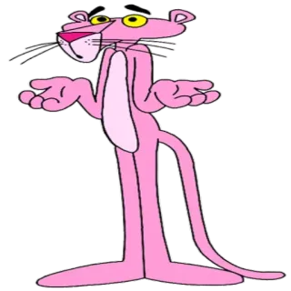😐 Pink Panther Cartone animato, Rosa, Pantera, Animato, Divertente, Gatto telegram sticker