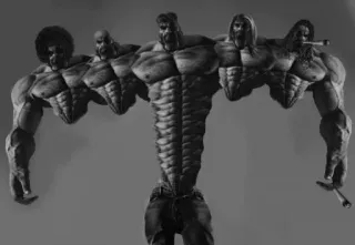💪 Meme, Gigachad, Bodybuilding, Muskeln, Humor, Internet Meme whatsapp sticker