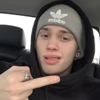🖕 persona, dedo corazón, grosero, gesto, hombre, sudadera con capucha telegram sticker